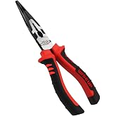 WISEUP 3in1 Needle Nose Pliers, 150mm CR-V Combination Pliers for Industrial Use, Universal Non-Slip Pliers, Ergonomics Long