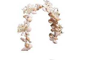 Dayiss Accessoires de cheveux de mariée faits à la main avec perles coquillages Ctistall mariage strass bijoux de mariée