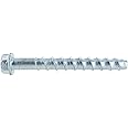 Conquest 1/2" x 5" Zinc Plated Large Diameter Concrete Screws for Anchoring into Masonry, Brick, Block, or Concrete (Pack of 25)