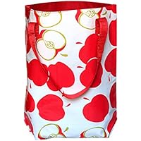 wasserabweisender Shopper / Beutel / Einkaufsbeutel / Badetasche / Tote bag aus Wachstuch Manzanas