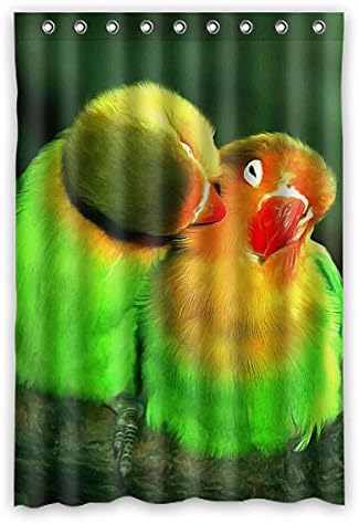 120 cm x 183 cm (48 "x72") Bathroom Shower Curtain, New Fashion Pretty Little Parrot Custom HD Waterproof Mildew Shower Curtain Pattern