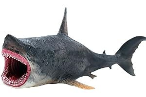 FLORMOON Figurki zwierząt, zabawki Megalodon, realistyczna, ręcznie malowana, rekina, zwierzęta, zabawki do kąpieli, kolekcja dekoracyjna, prezent dla dzieci