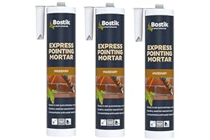 EROOFING Pack of 3 BOSTIK 310ml Express Cement Pointing Mortar Buff Durable Masonry Repair