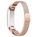 Produktbild Band für Fitbit Alta-Guizen Magnetic Loop Edelstahlband Milanese Uhrarmband Replacement Wrist Band Strap für Fitbit Alta Smartwatch-Rose Gold