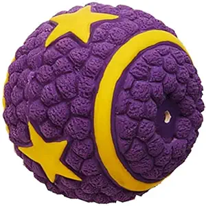 RvPaws Latex Star Ball Squeaky EETOYS Toy for Puppies & Small Dogs (Pack of One, Size - Small)