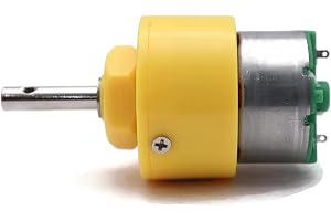 D&V 12V 200 RPM Geared DC Motor & Original Metal Gears (YELLOW)
