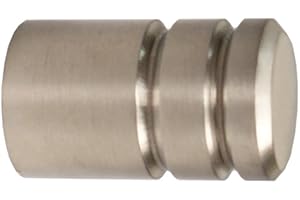 iso-design Edelstahl Endstück Patrone für 12 mm Gardinenstangen – Set 2