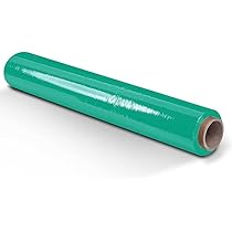 OFITURIA Verpakkingsfolie 50 cm breed en uittrekbaar tot 300 meter lengte - handmatige elastische folierol voor industriële verpakking, groen 1