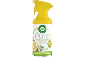 AIR WICK Airwick Désodorisant Maison Aérosol Pure aux 5 Huiles Essentielles Parfum Fleur de Citronnier Rafraichissant - 250ml