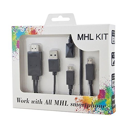 Pistazie MHL KIT UNIVERSAL MHL Micro-USB auf HDMI-Kabel 6,5 Füße Adapter 1080p HDTV für Galaxy S5 S4 S3 Note 4 Note 3 Note 2 Galaxy Tab 3 8.0 HTC LG Sony und mehr mhl-feature Telefon