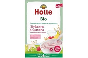 HOLLE BABYFOOD: Ziegenmilchbrei - Himbeere & Banane 200g (Himbeere & Banane, 200g)
