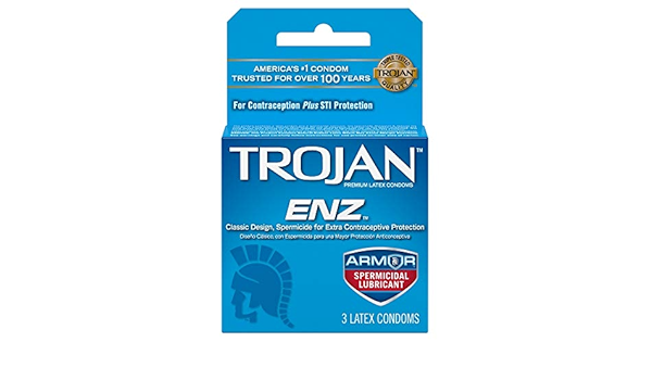 Amazon De Trojan Enz Spermizide Gleitmittel Latex Kondome 3 Ct 4 Stuck