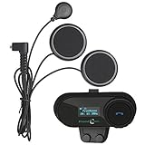 coppia interfono moto bluetooth usato 【Eficiente & Comunicaciones Convenientes & Seguro】Intercomunicador Bluetooth para 2-3 pasajeros,Soporte hasta 120 km/h (75 mph) y la distancia más lejana 800-1000 m (2625-3280 pies),Emparejamiento de 3 jinetes y 2 jinetes de intercomunicación al mismo tiempo,Duplex completo,Reciba una llamada de teléfono celular automáticamente.Tecnología de multitarea de audio,poderosa función de manos libres,para que pueda disfrutar fácilmente de la música o responder/rechazar llamadas,concéntrese en su cond