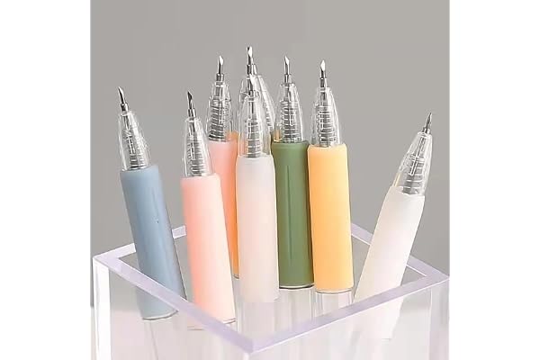 HEJISUN 3pcs Craft Pen Cutter, Portable Paper Cutting Tool For Carving, Scrapbooking, Card Making etc (MULTICOLOR)