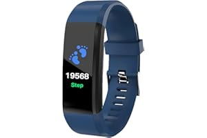 CLYDEWY Fitness Activity Tracker Watch with Heart Rate Blood Pressure Sleep Monitor Running Step Calorie Ip67 Waterproof Pedometer Step Counter for Women Men Sports Watch for Android iOS Phones (Blue)