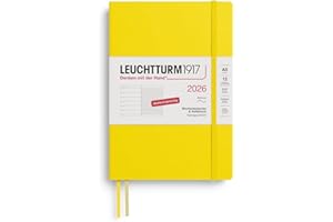 ‎LEUCHTTURM1917 LEUCHTTURM1917 372495 Wochenkalender & Notizbuch Medium (A5) 2026, 12 Monate, Softcover, Zitrone, Deutsch