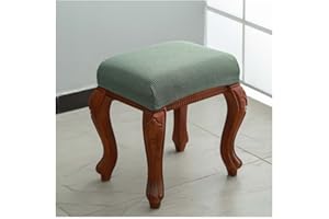AQIGR 2/4 Pack Rectangle Bar Stool Covers Printed Chair Seat Slipcovers Washable Stool Upholstered Protector Slipcover for Dining Room Living Room with Nonslip Elastic Band (Color : #10, Size : 2pcs)