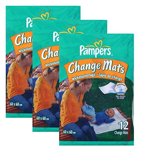 Pampers Changemats Baby Mats Normal 12 **3 PACK DEAL**