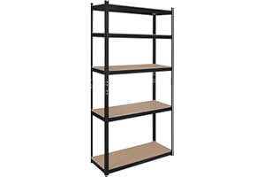 Rebel Electro Regał Metalowy Magazynowy 180x90x40 Czarny RB-1251B