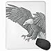 Produktbild Mouse Mat Stitched Edges, Black And White Pencil Drawing Style Eagle With Detailed Features Wild Nature,Gaming Mouse Pad Non-Slip Rubber Base
