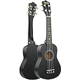 Midex UKX-901 UK Black Soprano Ukulele (Hanger Bag Method Pena)