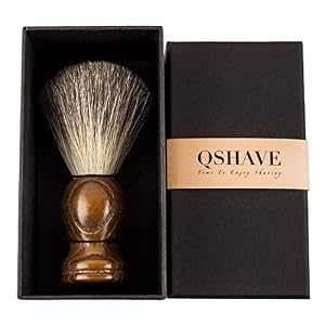 QSHAVE 100% Best Original Pure Badger Hair Shaving Brush Handmade with Handle on Wood. High Quality Resin Handle… - Image 8