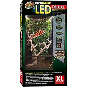Zoomed NT-17E ReptiBreeze Deluxe 61 x 61 x 122 cm - Alumnium-Gaze-Terrarium inklusiv LED-Beleuchtung