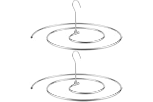 ‎AMOSFUN Amosfun 2 StüCk Edelstahl SpiralaufhäNger 360° Drehbar Kleidungstrockner FüR Bettlaken Decken HandtüCher Platzsparend FüR Zuhause