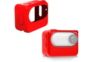 HESUPY GO3S Custodia protettiva per Insta360 GO 3S, in silicone morbido, protezione per vano batteria della fotocamera, antiscivolo e antigraffio, per fotocamera GO 3S Vlogging (rosso)