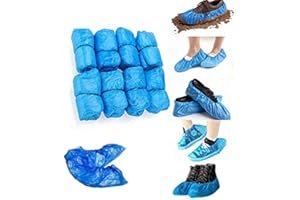 S & S PRODUCTS Disposable Shoe Protective Covers Safety Plastic Boots Trainers Covers (Pack Of 100)