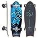Produktbild Revon™ Canadian Maple Cruiser Fish Kick Tail Skateboard mit ABEC 9, Komplettboard aus hochwertigen 7 Layer Candian Maple mit Hoch-Präzision ABEC9 Kugellager