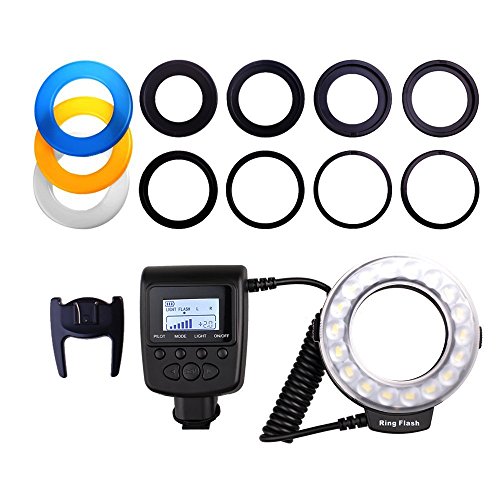 SAMTIAN Anneau flash avec 18pcs SMD LED Light 3 Times la luminosit que 48pcs LED Ring Flash pour Canon Nikon Sony Panasonic Olympus Comme Canon 550D 70D Nikon D3000 D5000 D7000 SAMTIAN Anneau flash avec 18pcs SMD LED Light 3 Times la luminosit que 48pcs LED Ring Flash pour Canon Nikon Sony Panasonic Olympus Comme Canon 550D 70D Nikon D3000 D5000 D7000