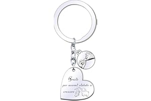 MNBVBV Portachiavi Maestre Regalo Maestre Fine Anno Regali Maestre Idee Regalo Insegnante Regalo per Maestra Asilo Elementare Medie Portachiavi Insegnante Personalizzato Regalo Insegnanti Maestre