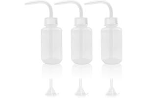 RCIDOS Bottiglie Spremere Stretta Plastica 150 Ml 4 Pacchi Con Tre Imbuti Squeeze Wash Bottle Annaffiatoi In Plastica Per Il Giardinaggio, L'irrigazione Delle Piante, Il Laboratorio