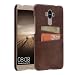 Produktbild Huawei Mate 9 Leder Hülle,Bidear[Kartenschlitz Series]Ultra dünner Brieftasche Schutzhülle mit Kartenhalter [2 Karten-Schlitze] für Huawei Mate 9(Braun)