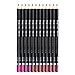 Set of 12 Chic Precision Lip liner, Travel Size (5.9inches)Ultra Fine Pencils, Professional Waterproof Longwear Lipliner Pencils, 12pcs Hot Colors by Almondcy