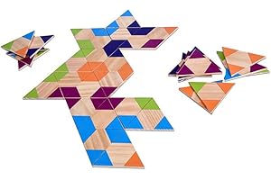 BS Toys Buntes Tridomino Spiel - Räumliches Denken, Geschicklichkeit und Spaß für die ganze Familie - Geeignet für Kinder ab 4 Jahren - 2-6 Spieler, 5.0000