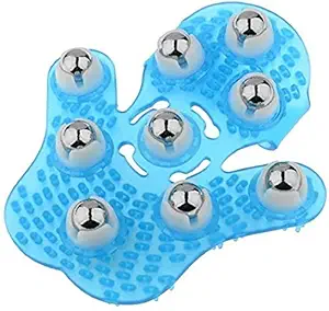 HARIKRUPEX Body Massage Glove, Palm Shaped Stress Relax Massager with 360 Rotating Roller Ball for Cellulite Beauty Body Care (Multicolour)