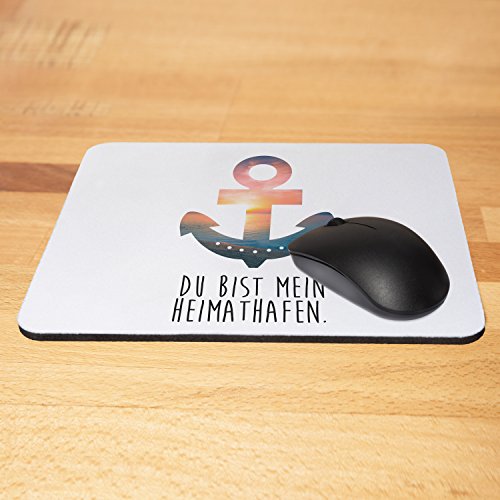 Mr. & Mrs. Panda Mauspad Druck Anker – 100% handmade & handbedruckt – Anker, maritim, Meer, Küste, Schiff Mouse Pad, Mousepad, Computer, PC, Männer, Mauspad, Maus, Geschenk, Druck, Schenken, Motiv, Arbeitszimmer, Arbeit, Büro Anker, maritim, Meer, Küste, Schiff - 4