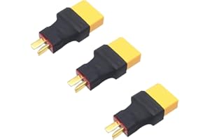 Boladge 3-pack Adattatore di Connettore Maschio Spina Deans T a Connettore Femmina Spina XT90 per RC Car Plane Lipo Battery ESC