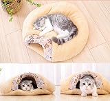 MiLuck Cama de gato para mascotas Gato Saco de dormir Suave cálido a prueba de viento Impermeable Cama para mascotas Casa para perros Gato Gatito Interior al aire libre