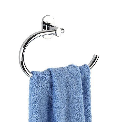 Wenko 22285100 Power-Loc Handtuchring Puerto Rico – Befestigen ohne bohren, Zinkdruckguss, 23.5 x 17 x 6.5 cm, Chrom - 4