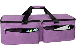 BEISUOSI Carrying Case Compatible with Cricut Explore Air and Maker, Carry Case Compatible with Cricut Explore Air, Silhouette Cameo 4 and Accessories (Bag Only), Purple, Modern