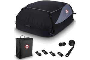 Sailnovo Box da Tetto Auto Box Portapacchi Auto Pieghevole Borsa da Trasporto Box Portatutto Impermeabile Resistente Adatto per i Viaggi e Trasporto dei Bagagli 425L 1000D Nylon