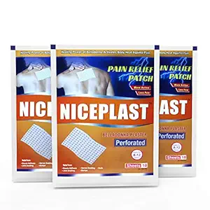 NICEPLAST Pain Relief Belladonna Plaster Patch For Back Shoulder Muscles Joint and Nerves 3Packs (30 Patches)