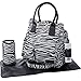 Zebra Animal Print Baby Changing Bag Nappy Changing Bag Baby Changing Bag Black Large Yummy Mummy Designer Baby Changing Bag and Mat Black and White Tote