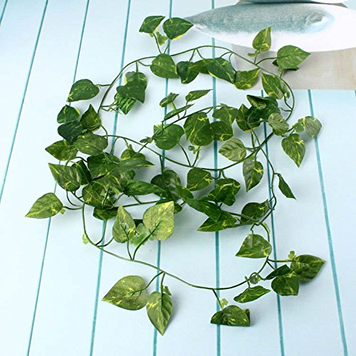 Kungfu Mall 2m Künstliche Ivy Vine Pflanze Grün Blatt Garland Hausgarten Feiertags Dekoration - 4