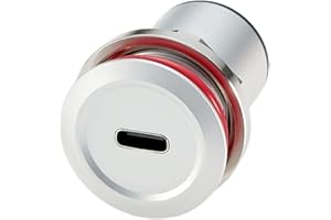 PLINKWIREKB 10Gbps USB C to USB C Flush Panel Mount Adapter Type C 3.1 Female to Female Threaded Fixed Mount Coupler Converter Straight Pass Through Bulkhead Socket for Car RV Boat Dashboard (1PC)