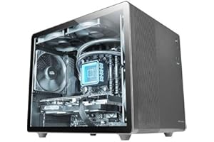 Mars Gaming MC-MPRO, Caja Profesional Compacta Micro-ATX, Ventana Lateral Completa Cristal Templado, 3X Ventiladores 120mm, Panel Lateral Completo Mesh, Negro