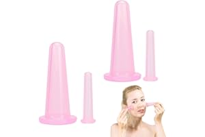 ZFRITP 4 Pcs Ventouse Visage,Ventouse Visage Anti-Rides - Facial Lift Cup,Cupping Ventouse,Ventouse Massage,Silicone Massage Cups Soins Du Anti-Cellulite, Pour Le Massage Ventouses Du Visage Et Yeux
